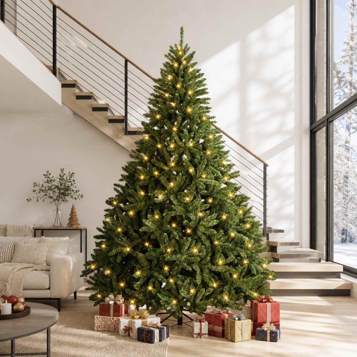 Umjetno božićno drvce s nogom 270 cm 600 LED lampica