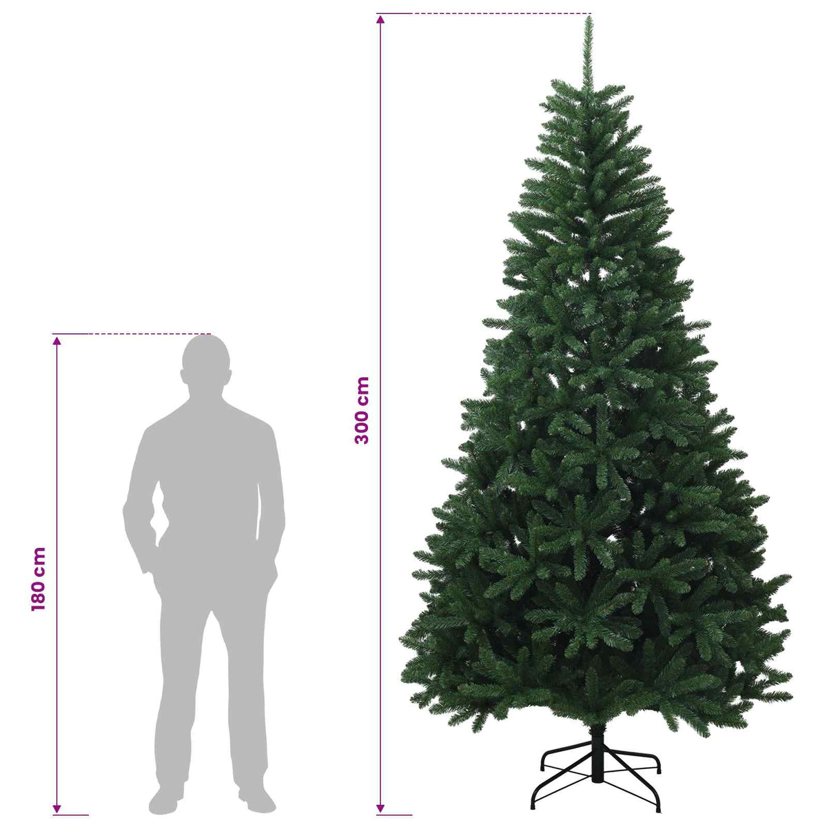 Umjetno božićno drvce s nogom 300 cm 1000 LED lampica