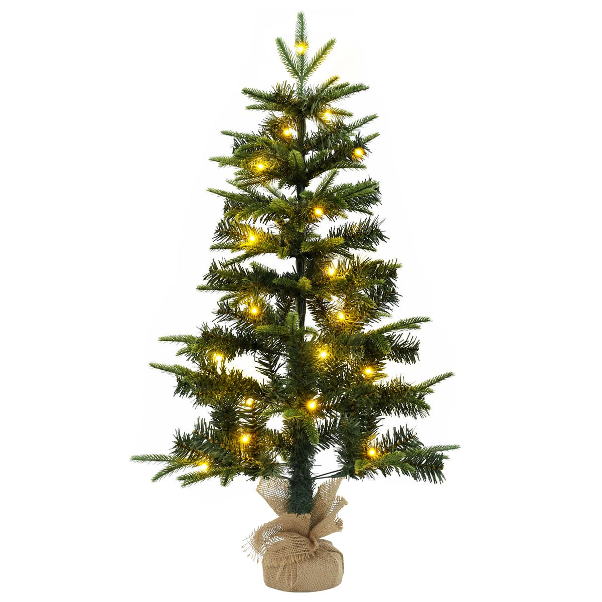 Mini božićno drvce 45 cm 25 LED lampica Topla bijela PVC i PE
