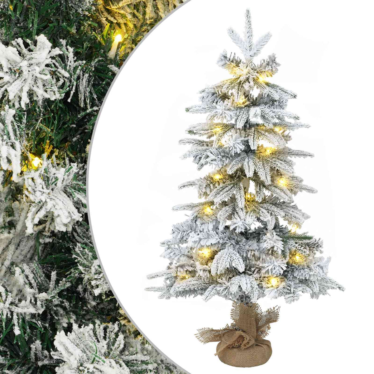 Mini božićno drvce 45 cm 25 LED lampica Topla bijela PVC i PE