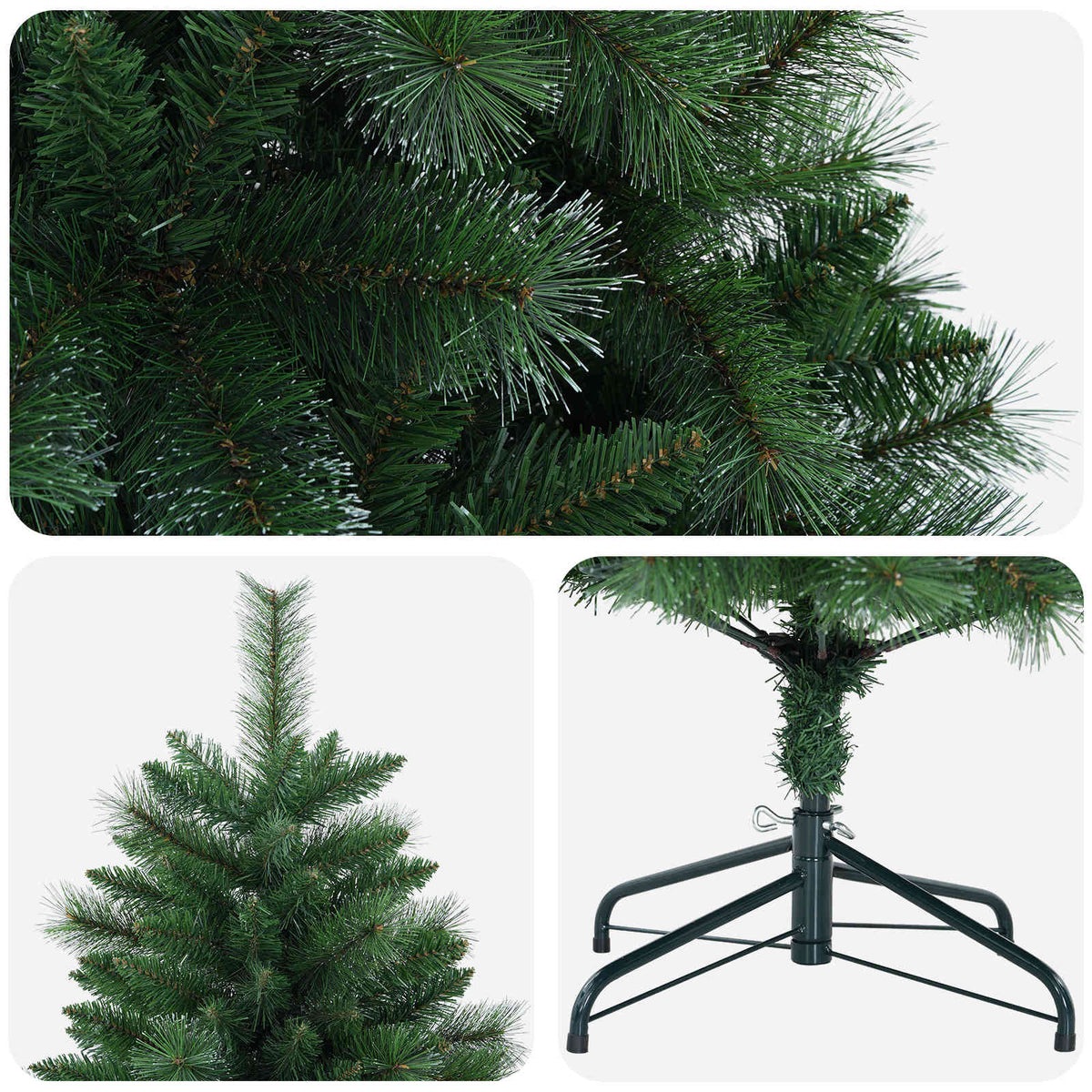 Umjetno božićno drvce 180 cm PVC i metal Zelena