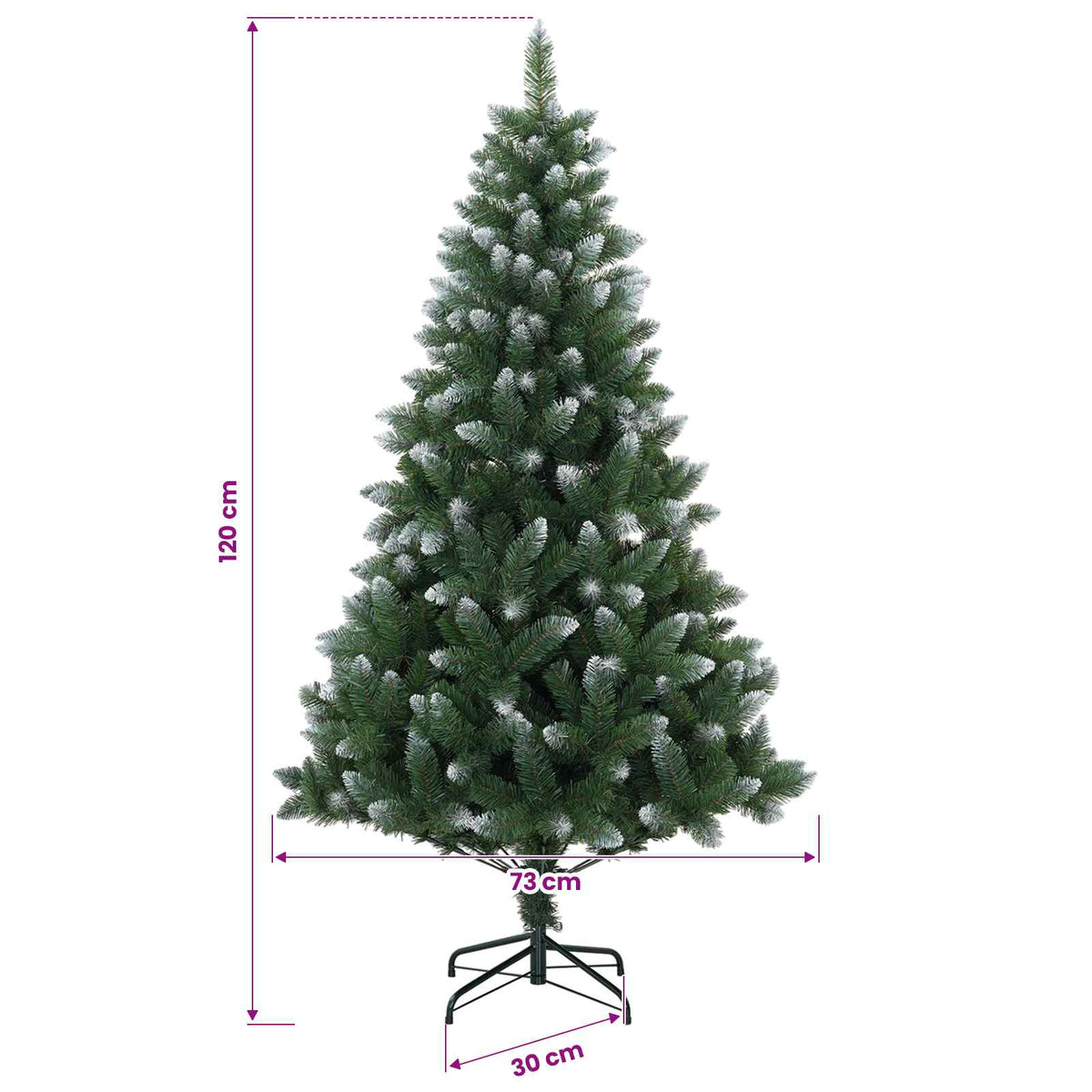 Umjetno božićno drvce 120 cm PVC i metal Zelena