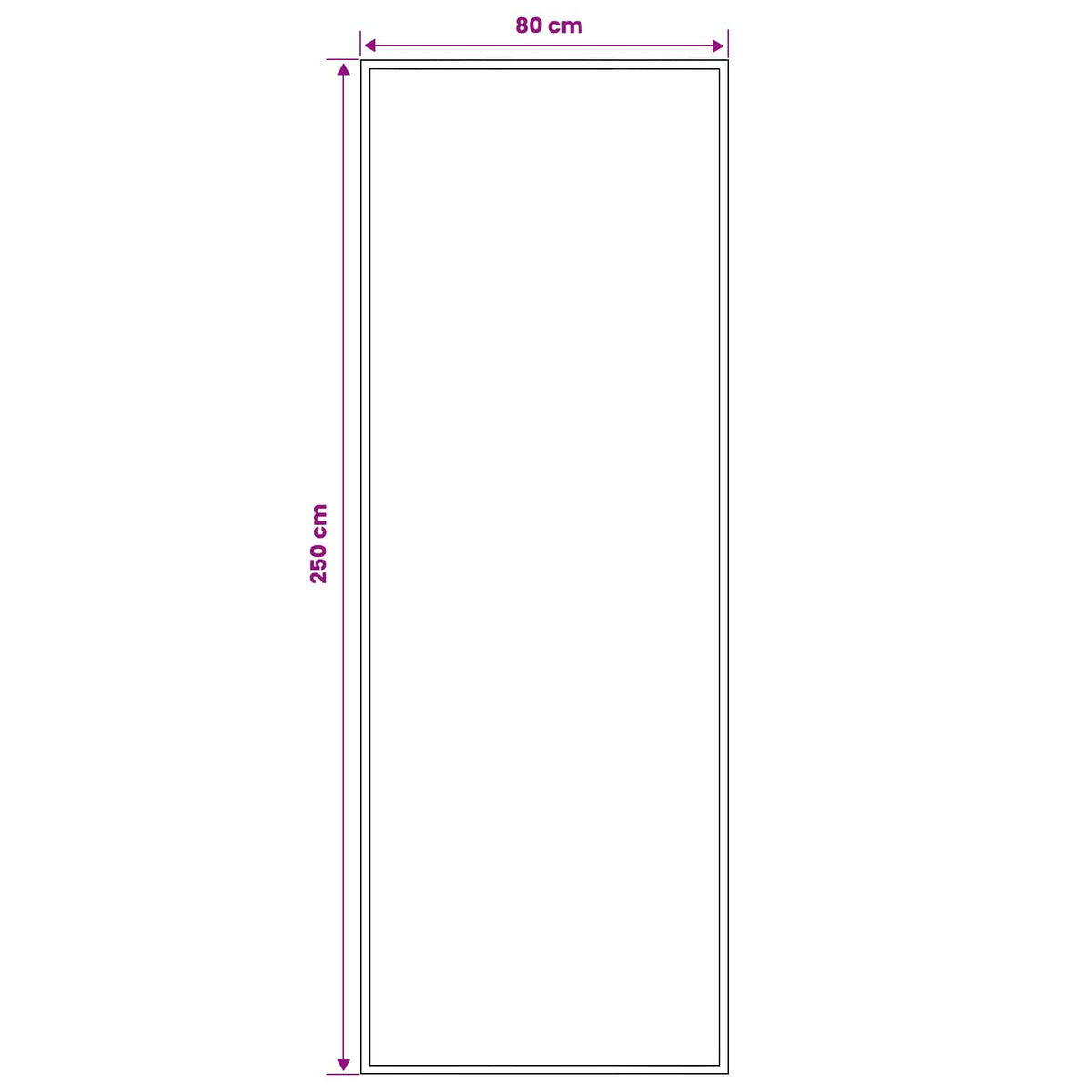 Trkački tepih FLORNES Tkani Plava Dijamanti 80 x 250 cm PP 7 mm