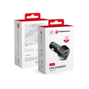 FORCELL CARBON auto punjač Tip C 3.0 PD20W + Tip C 3.0 PD20W CC50-2C crni (Ukupno 40W)