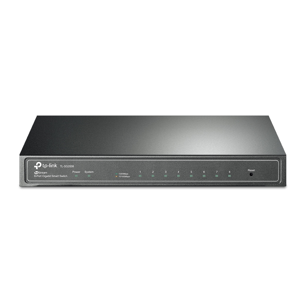TP-Link JetStream TL-SG2008 mrežni prekidač Upravljano L2/L2+ Gigabit Ethernet (10/100/1000) Crno