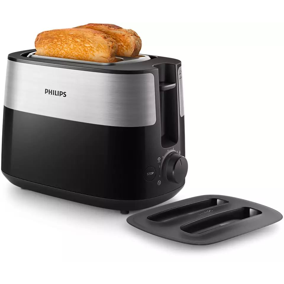 Philips Daily Collection HD2517/90 toster 8 2 kriške 830 W Crno, Srebro