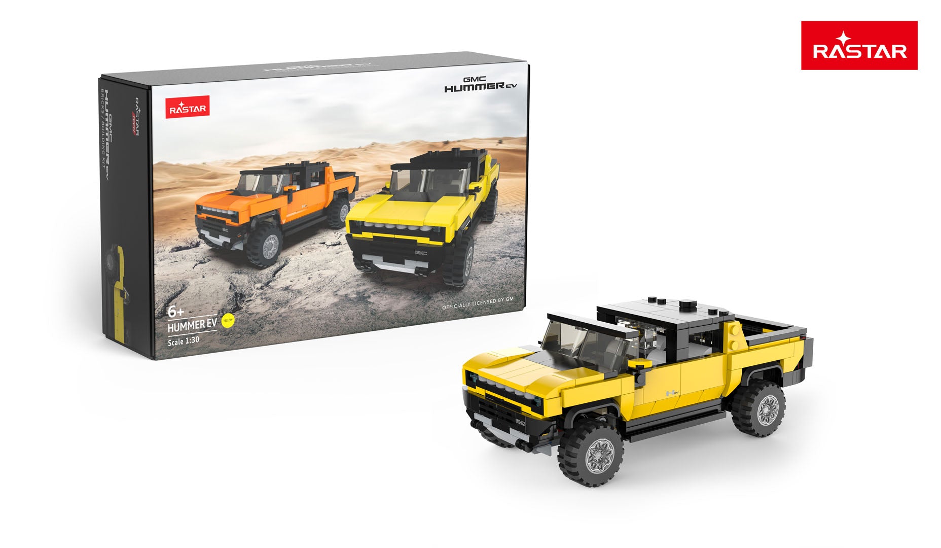 Car Blocks 1:30 Hummer EV Yellow RASTAR