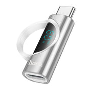 HOCO adapter Type-C (muški) na Lightning (ženski) sa zaslonom 3A 60W UA32A srebrni
