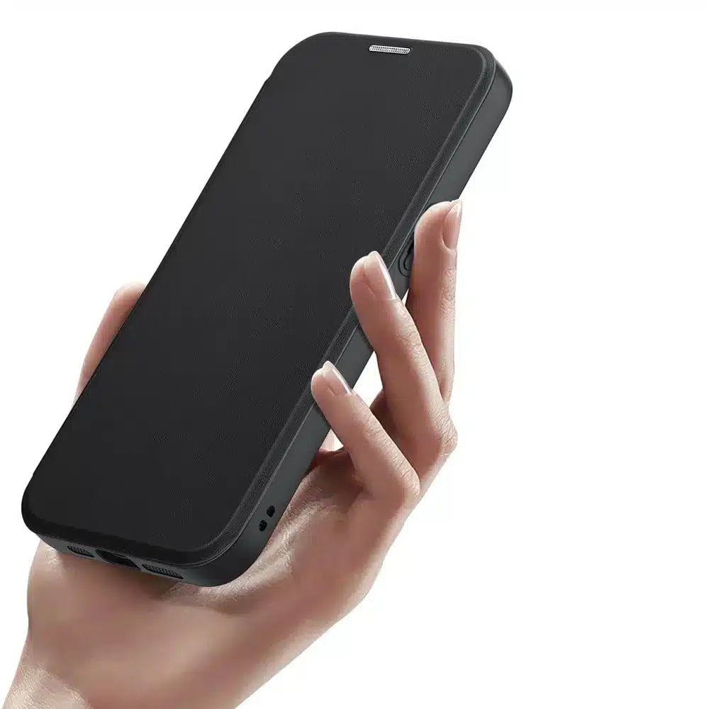 DUX DUCIS Skin X Pro – MagSafe kompatibilna preklopna torbica za Apple iPhone 15 Pro crna