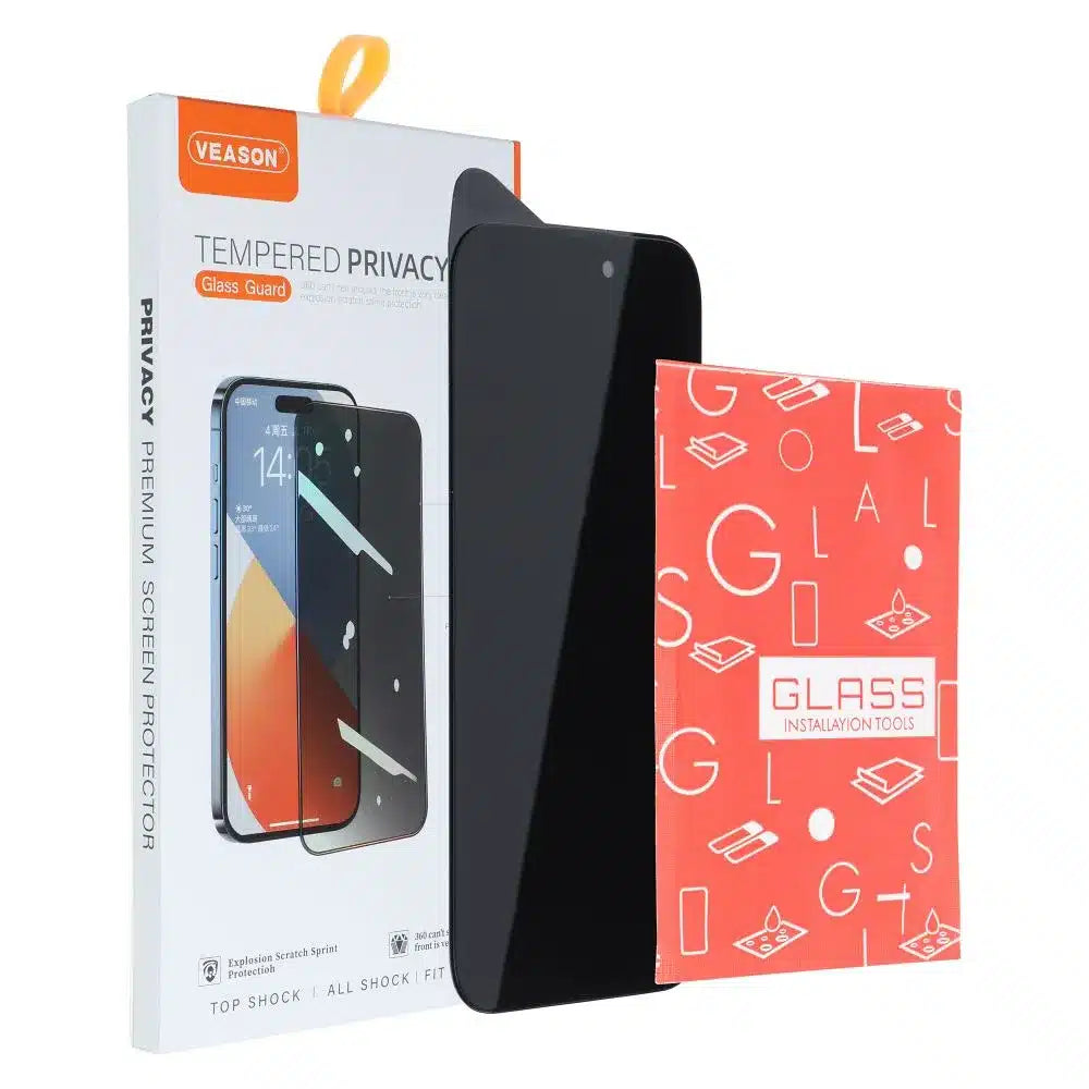 Kaljeno staklo 6D Pro Veason Privacy Glass – za iPhone 13 crno