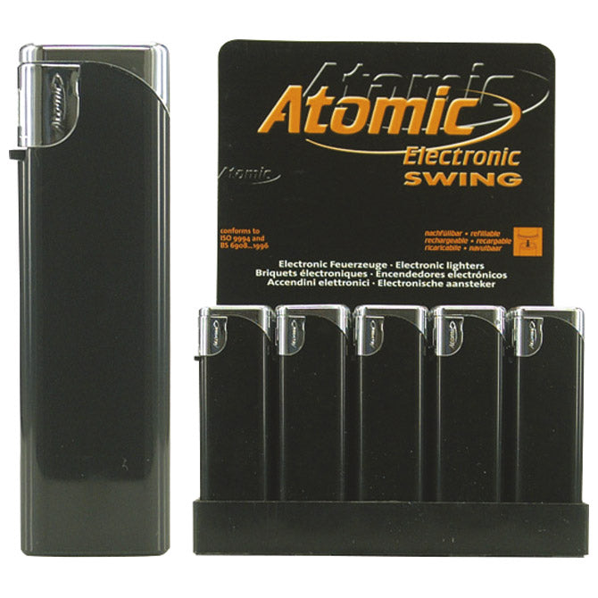 Elektronski vžigalnik sijajni atomic swing trober 3622200 črno/srebrni