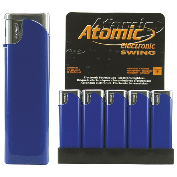 Elektronski vžigalnik sijajni atomic swing trober 3622700 modro/srebrni