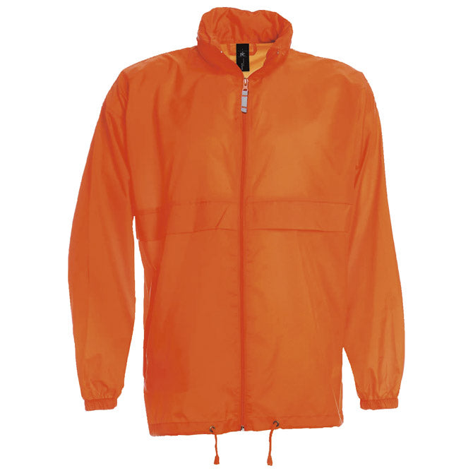 VJETROVKA S KAPULJAČOM ZIP UNISEX B&C SIROCCO NARANČASTA S
