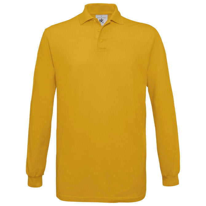 MAJICA DUGI RUKAVI B&C SAFRAN POLO LSL 180G ZLATNA ŽUTA L!!