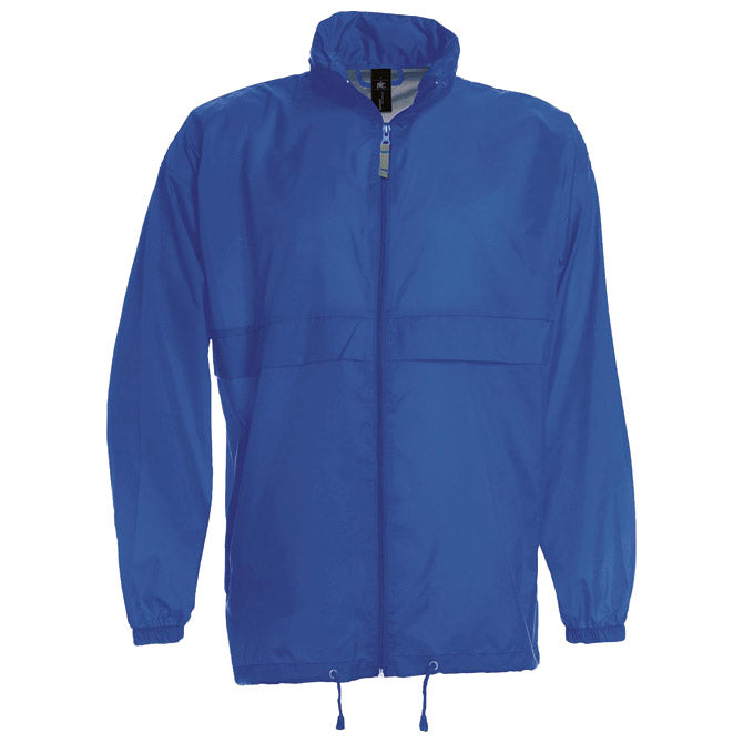 VJETROVKA S KAPULJAČOM ZIP UNISEX B&C SIROCCO ZAGREBAČKO PLAVA S