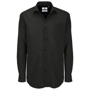 KOŠULJA MUŠKA DUGI RUKAVI B&C HERITAGE 125G CRNA 2XL