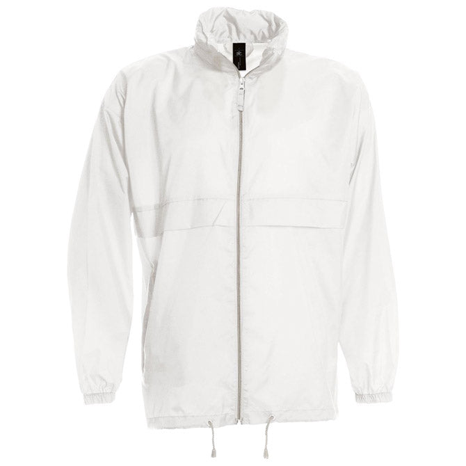 VJETROVKA S KAPULJAČOM ZIP UNISEX B&C SIROCCO BIJELA S