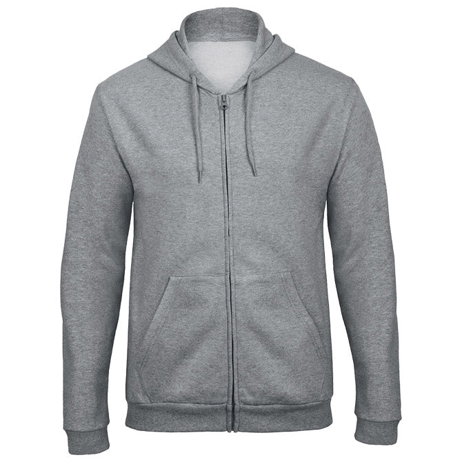 MAJICA DUGI RUKAVI ZIP B&C ID.205 270G SVIJETLO SIVA L