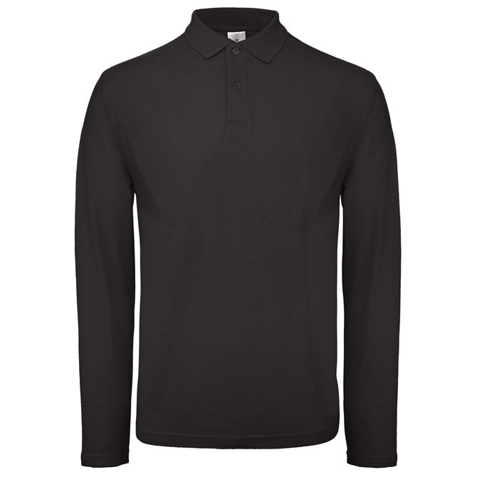 MAJICA DUGI RUKAVI POLO B&C ID.001 LSL 180G CRNA M