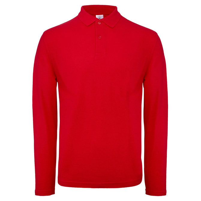 MAJICA DUGI RUKAVI POLO B&C ID.001 LSL 180G CRVENA 2XL