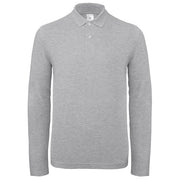 MAJICA DUGI RUKAVI POLO B&C ID.001 LSL 180G SVIJETLO SIVA S