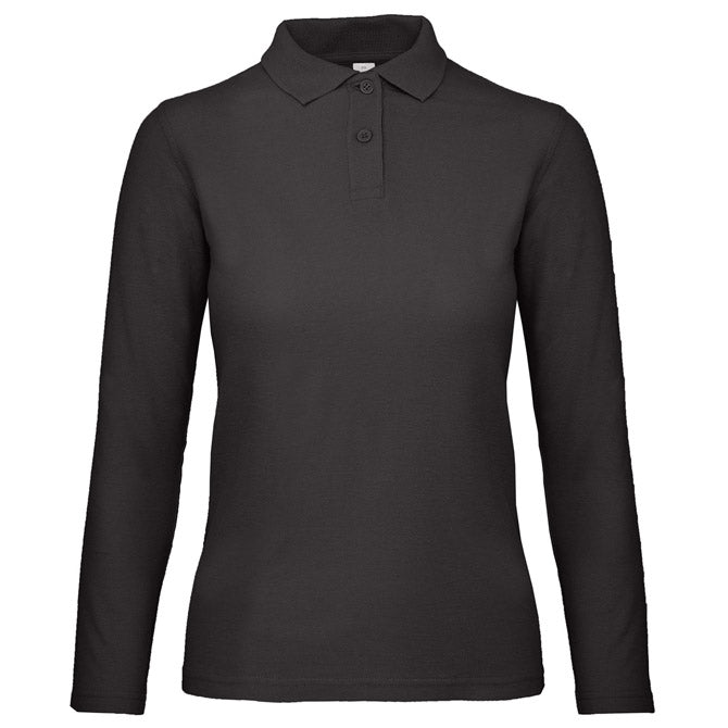 MAJICA DUGI RUKAVI POLO B&C ID.001 LSL/WOMEN 180G CRNA M