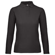 MAJICA DUGI RUKAVI POLO B&C ID.001 LSL/WOMEN 180G CRNA XS