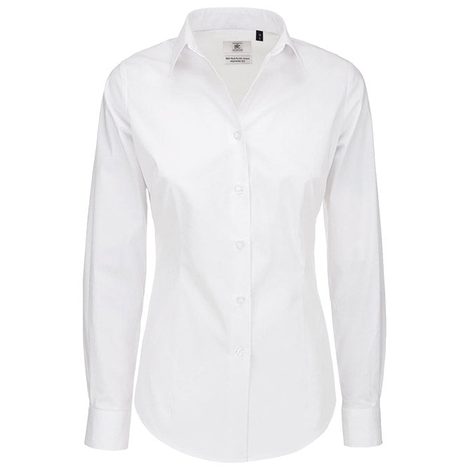 KOŠULJA ŽENSKA DUGI RUKAVI B&C BLACK TIE 135G BIJELA 2XL-EOL!!