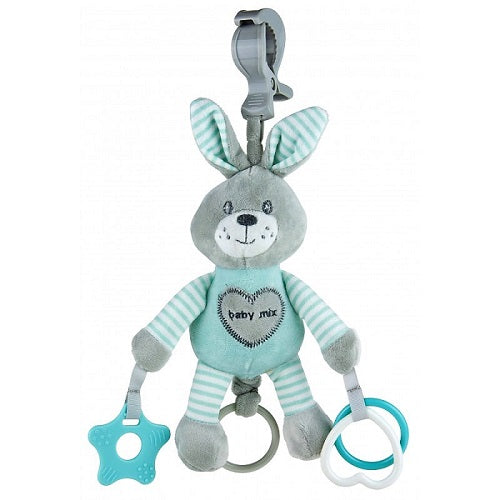 Plišani glazbeni pas grey&mint