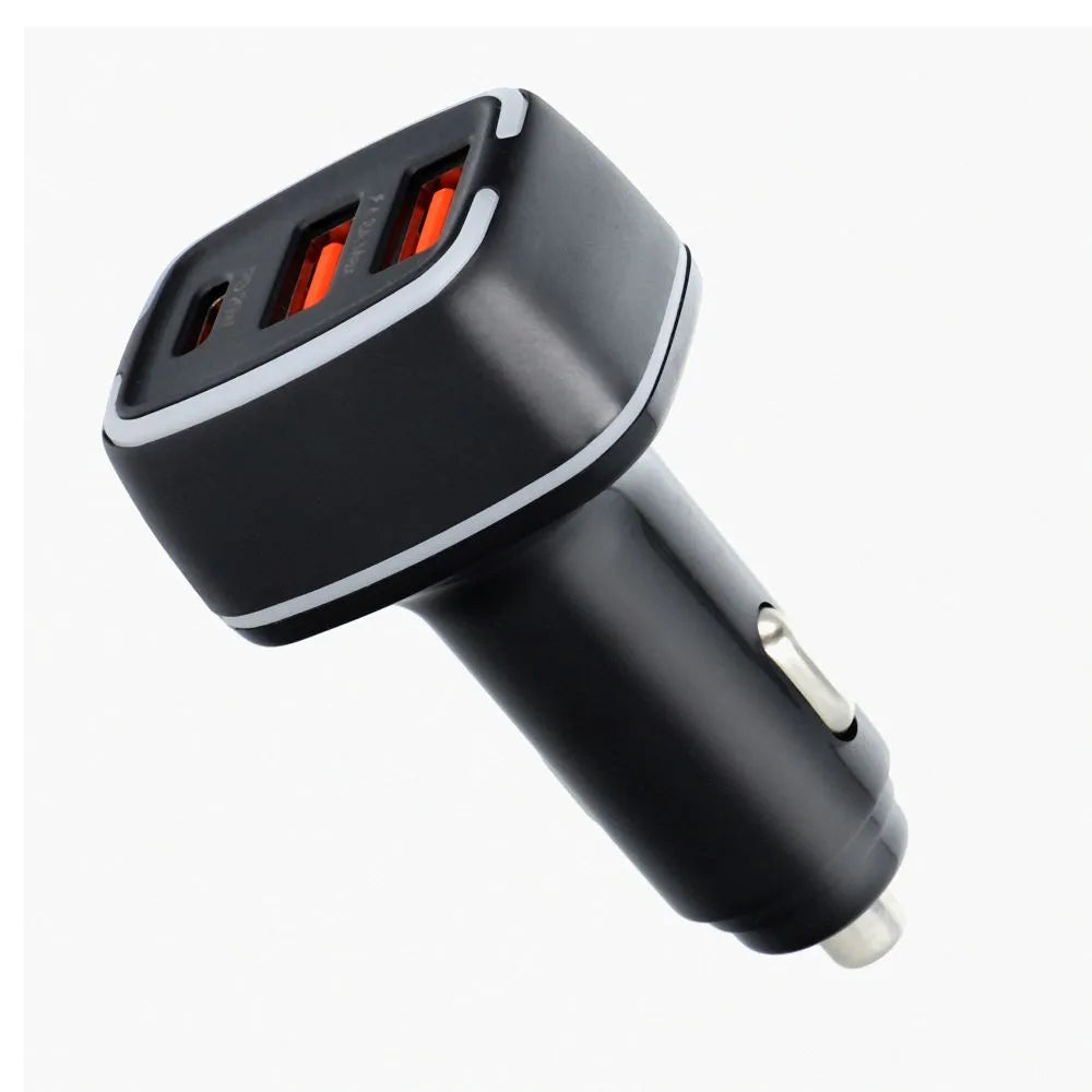 PAVAREAL auto punjač Type C PD 20W + 2x USB 4.8A PA-CC65 crni