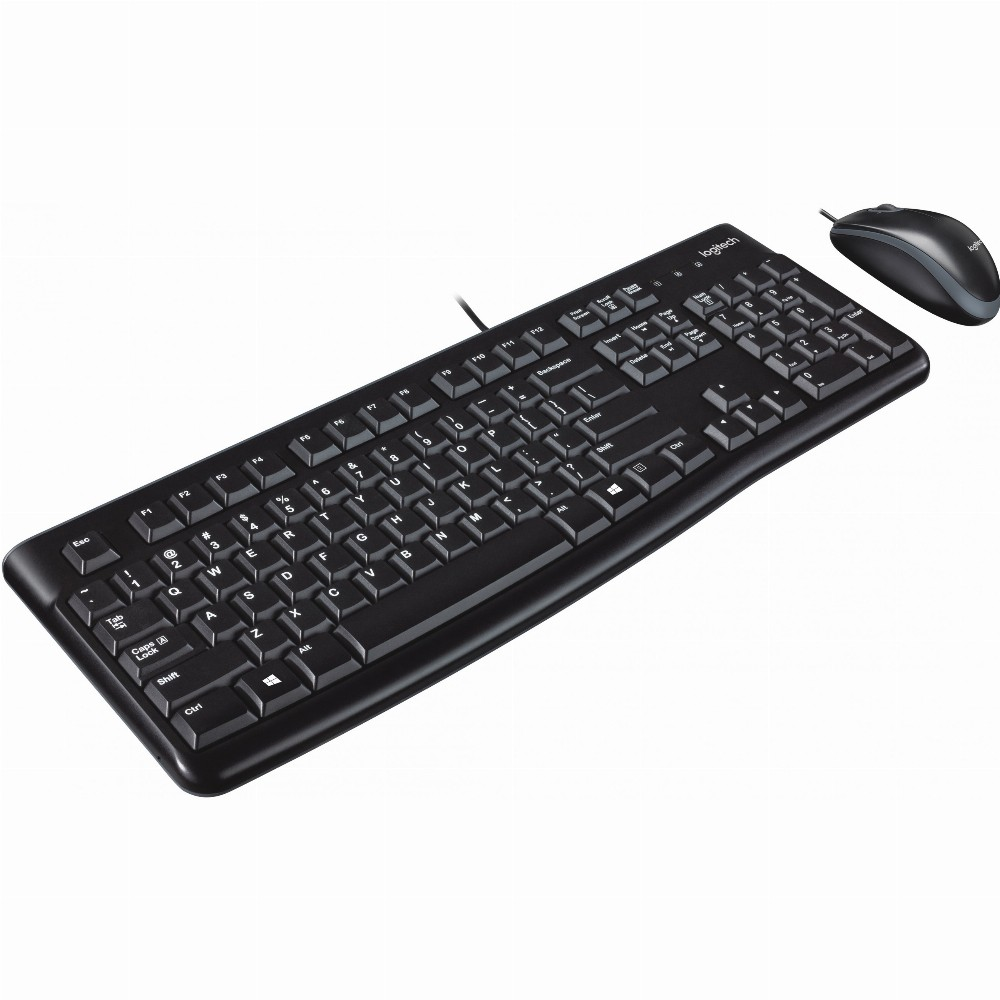 Logitech Desktop MK120 tipkovnica Miš priložen USB QWERTY UK International Crno