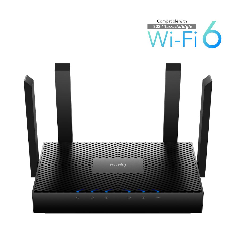 Cudy WR3000 bežični usmjerivač Gigabit Ethernet Dvofrekvencijski (2,4 GHz / 5 GHz) Crno