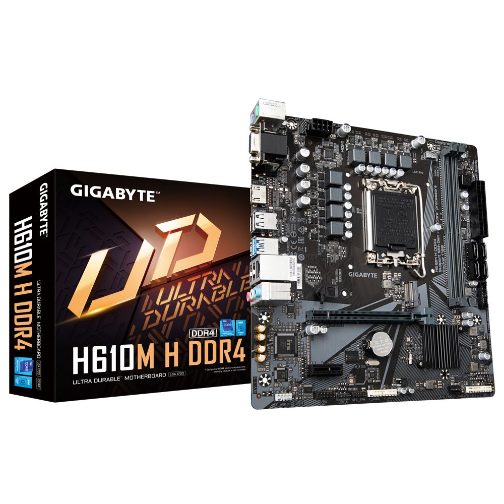 Gigabyte H610M H DDR4 matična ploča Intel H610 Express LGA 1700 Mikro ATX