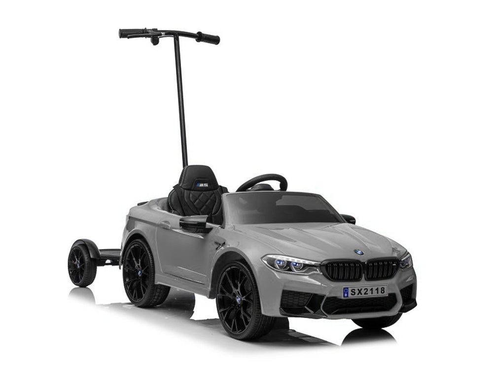 Licencirani auto na akumulator BMW M5 + platofrma za roditelje - sivi