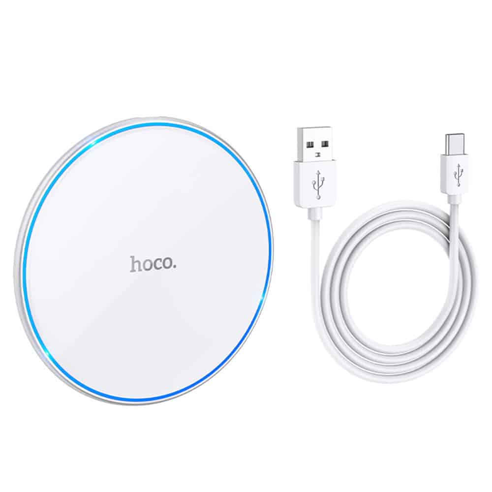 Hoco – bežični punjač Pro Easy (CW6) – brzo punjenje 15 W – bijeli