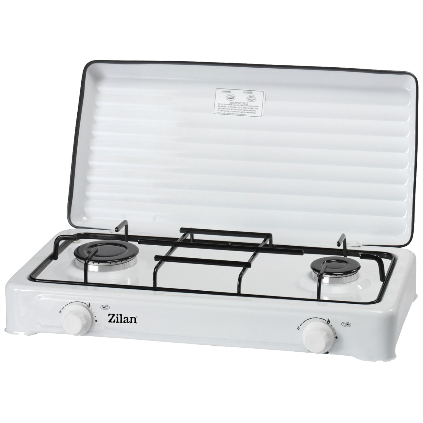 Zilan Plinski rešo sa 2 plamenika, 1600 W, bijela - ZLN0025/WH