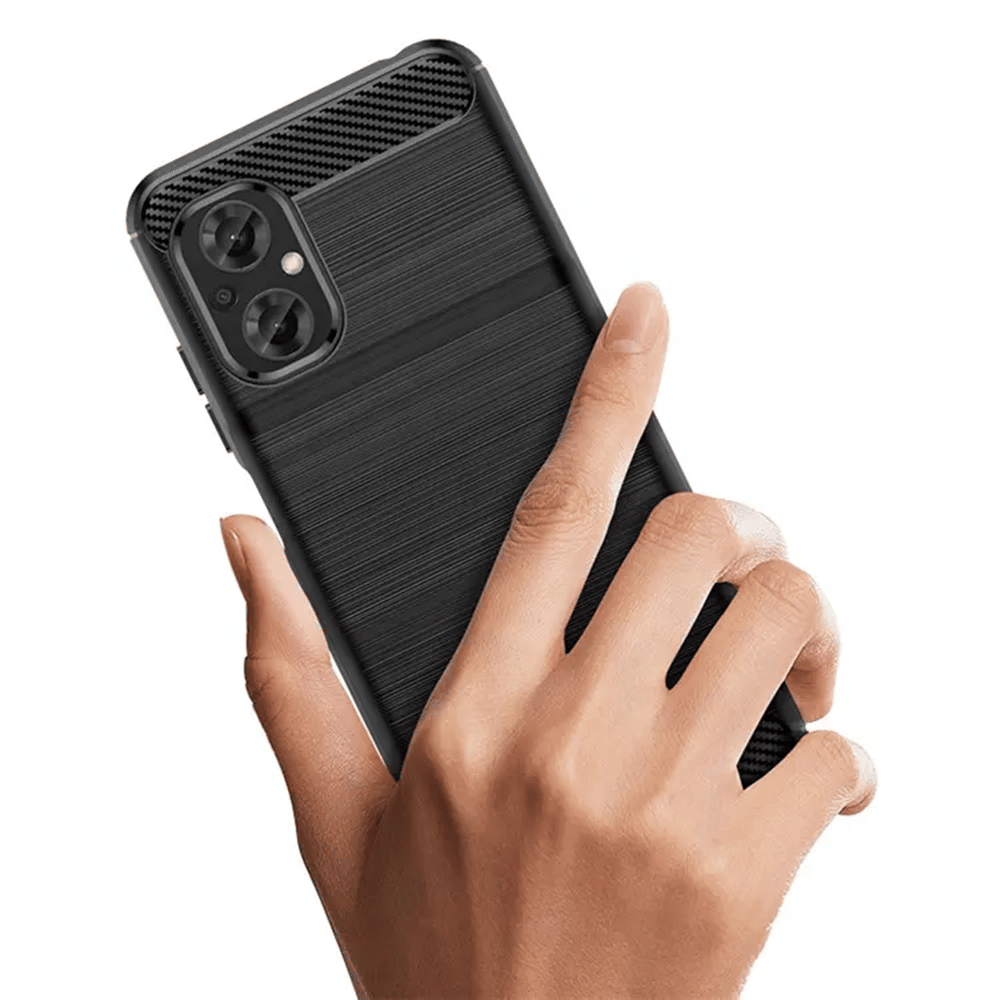 Techsuit - Carbon Silicone maska za Xiaomi Poco M5 - crna