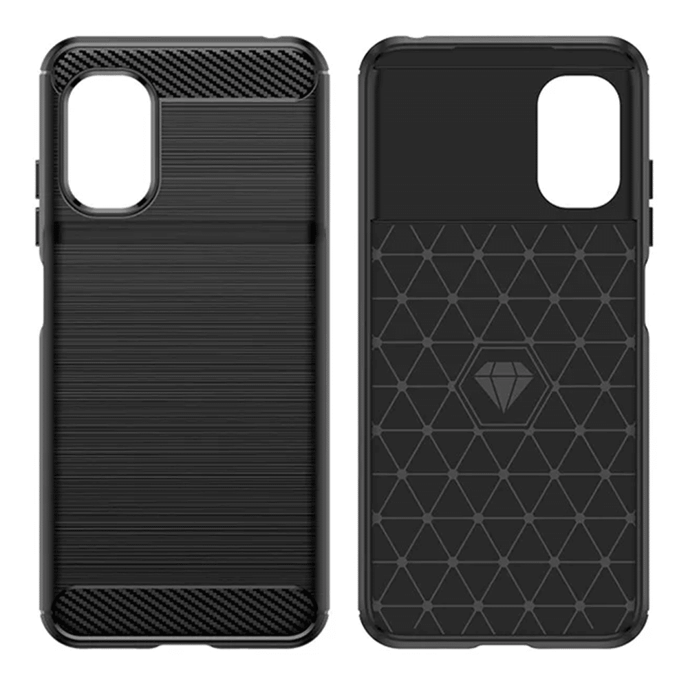 Techsuit - Carbon Silicone maska za Xiaomi Poco M5 - crna