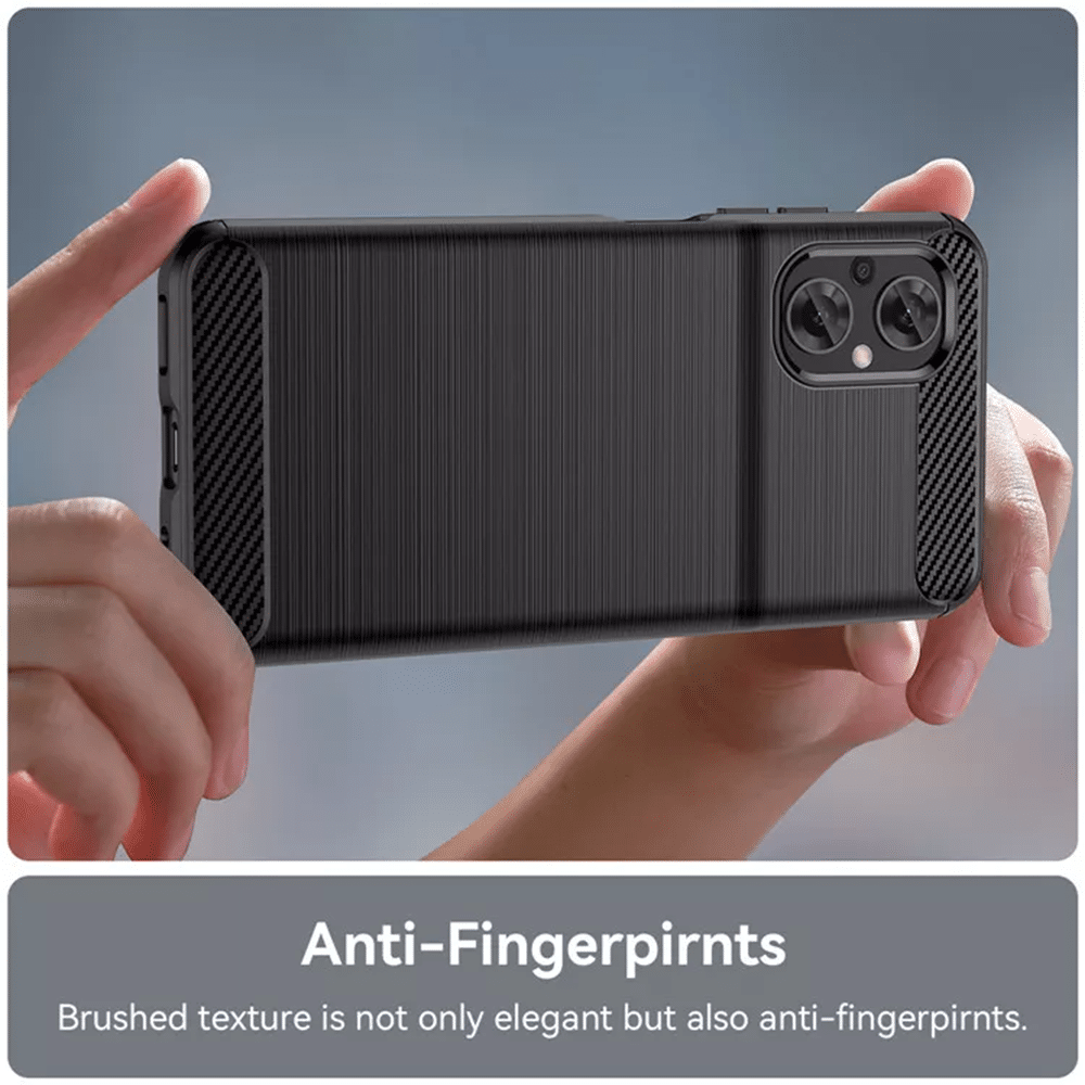 Techsuit - Carbon Silicone maska za Xiaomi Poco M5 - crna