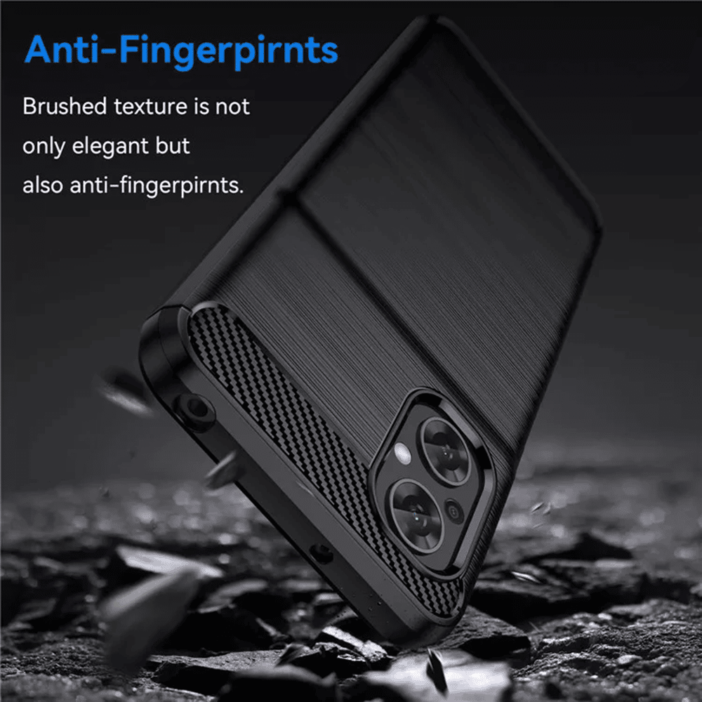 Techsuit - Carbon Silicone maska za Xiaomi Poco M5 - crna