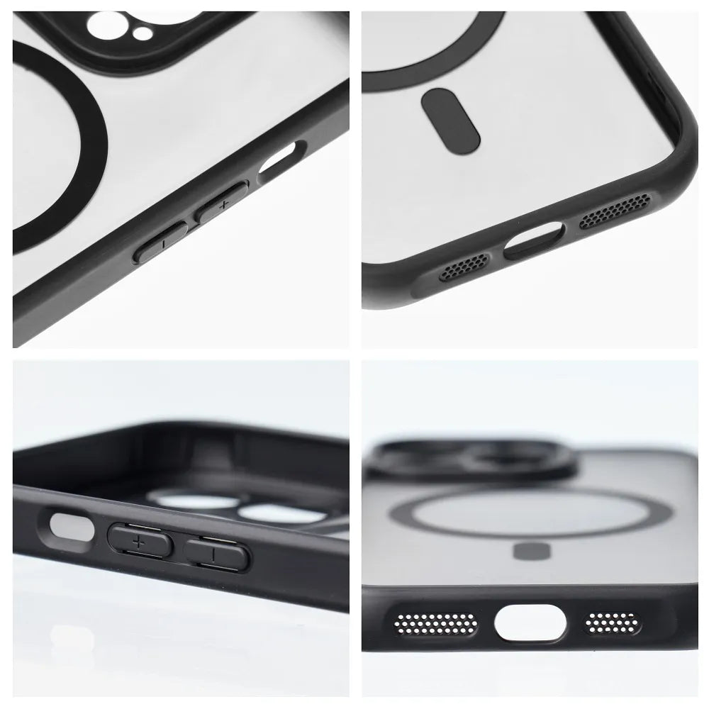 Full Matte Mag Cover maska kompatibilna s MagSafe za iPhone 12 Pro crna