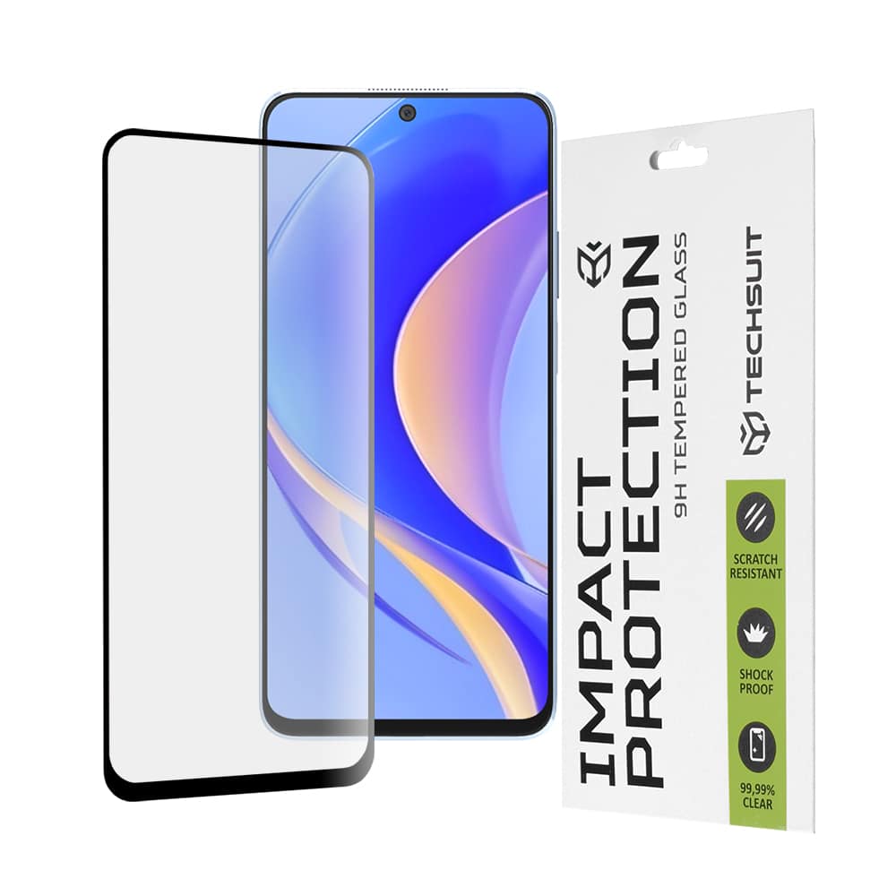 Techsuit - 111D Full Cover / Full Glue Glass zaštitno staklo za - Huawei nova Y90 - crno