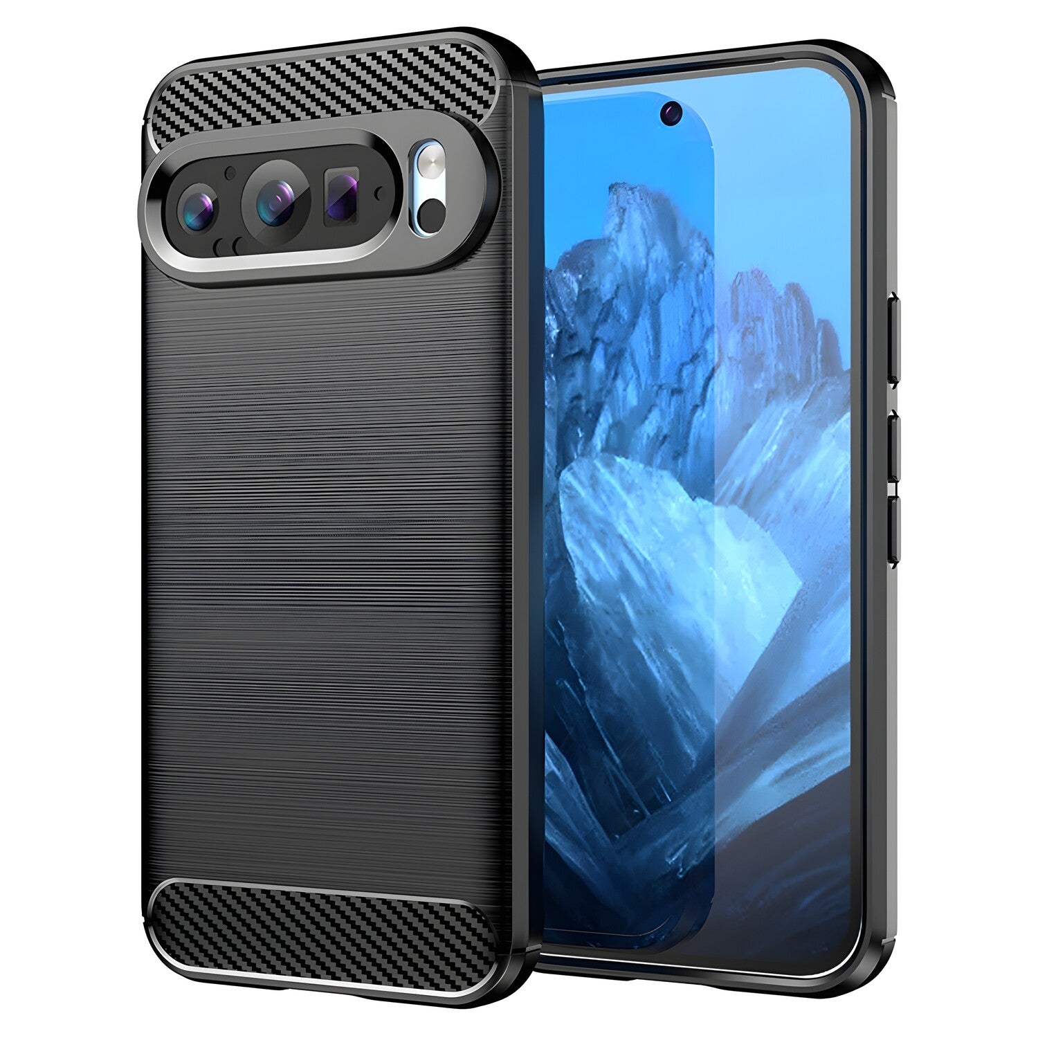 Futrola Carbon Shield TPU za Google Pixel 9 Pro - Crna KP30962