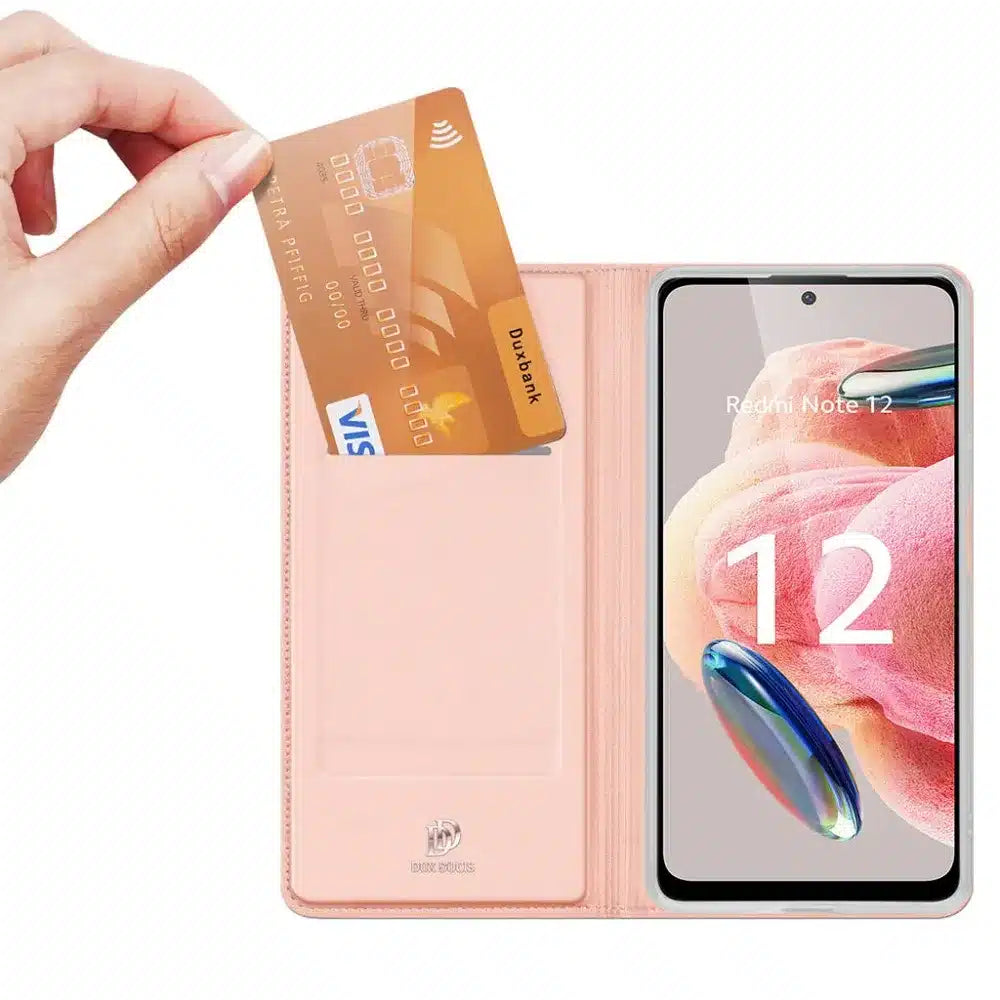DUX DUCIS Skin Pro – preklopna maska za Xiaomi Redmi Note 12 4G pink