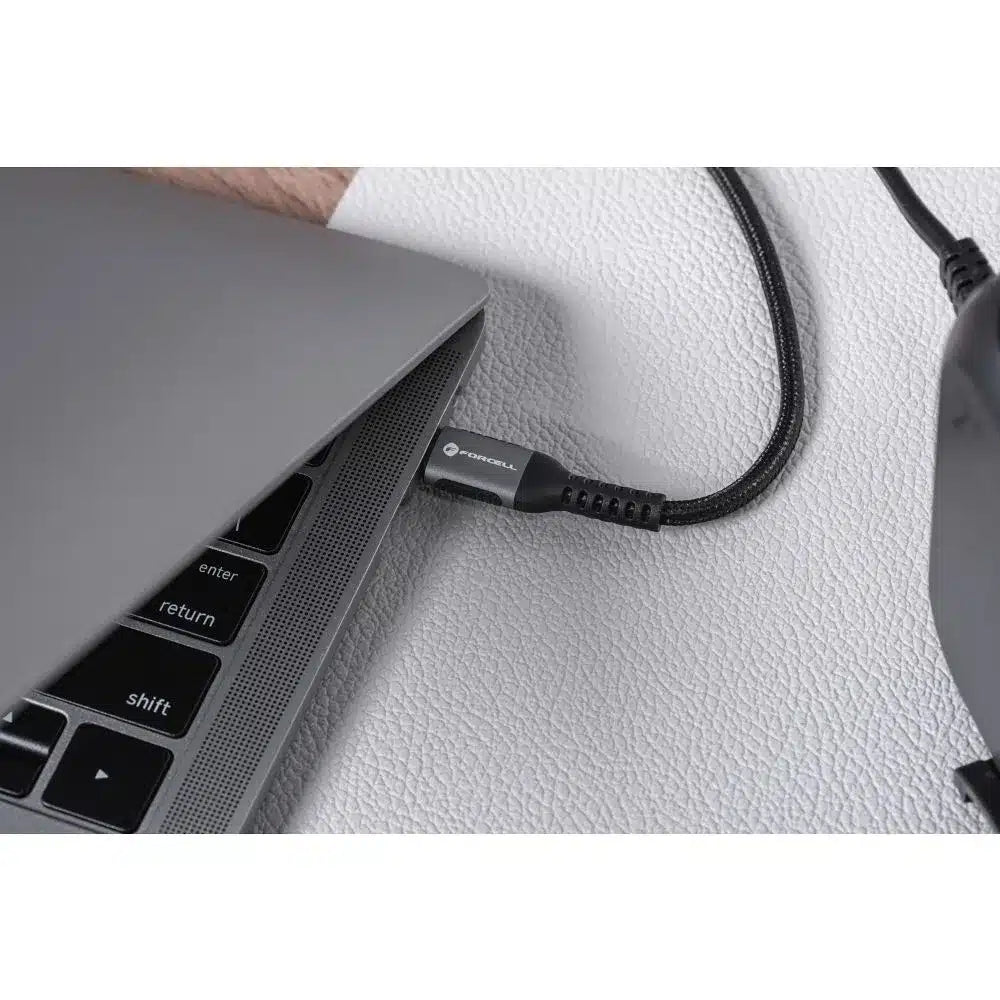 USB C na USB C kabel Forcell F-Energy QC4.0 PD 5A 100W Cafule 0,5 m C260 crni