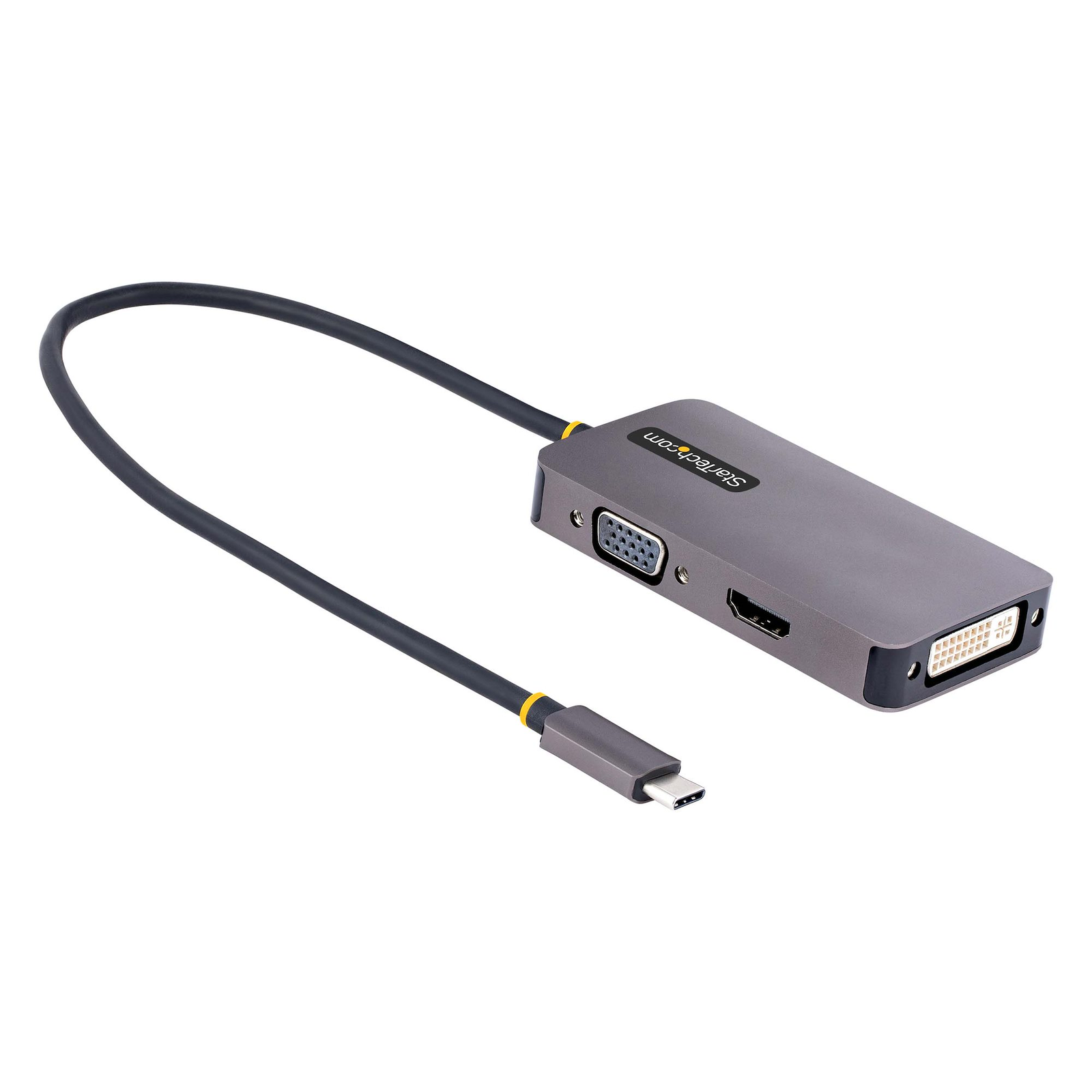 StarTech.com 118-USBC-HDMI-VGADVI USB grafički prilagodnik 3840 x 2160 pikseli Sivo