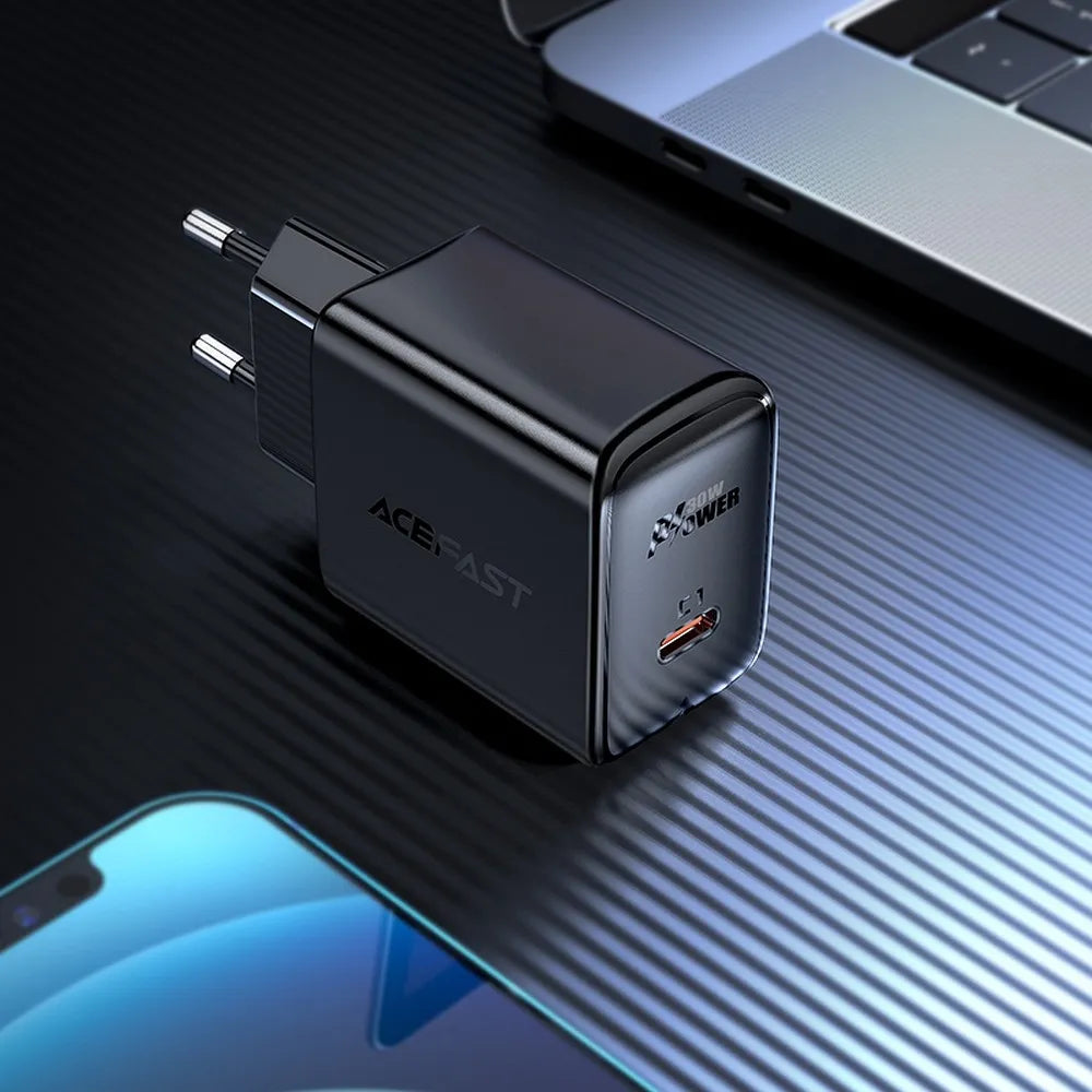 ACEFAST punjač GaN Type C QC3.0 PD30W A21 crni
