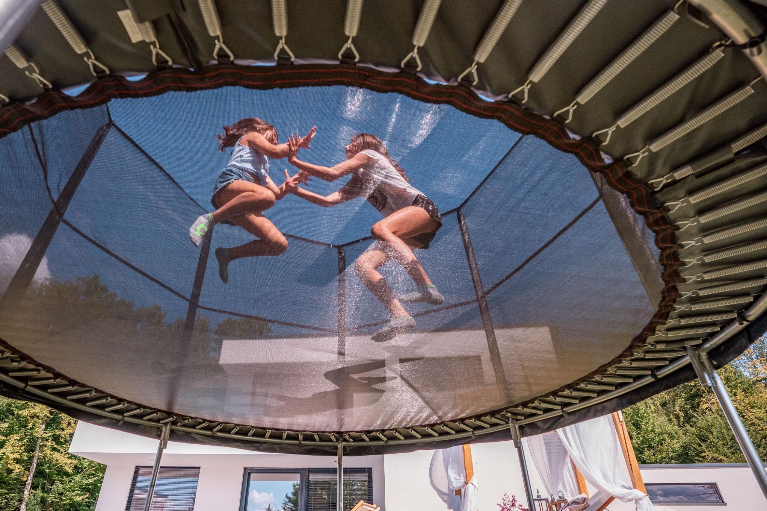 Akrobat Orbit trampolin – obiteljski trampolin za dvorište 305-cm-zeleni