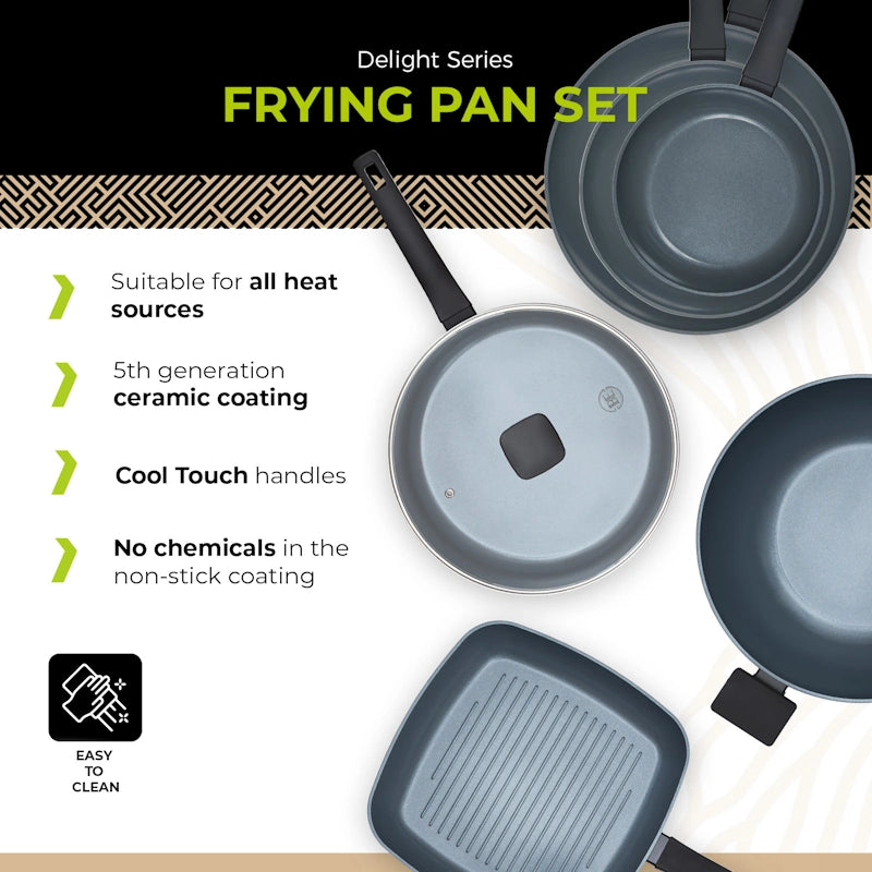 BE Living Set 6 tava Delight Black