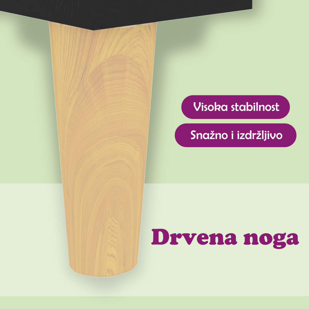 Stolić za kavu crni 60x50x40 cm od konstruiranog drva